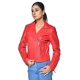 thumbnail image 1 of Veste en Cuir Véritable Peau d'Agneau à Point de Croix, 1 of 7