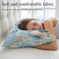 thumbnail image 5 of Blue Beach Coastal Pillow Covers, Linen Long Throw Pillow Case, Summer Nautical Coral Shell Botanical Vintage Holiday Pillow Protector Decorative Cushion Cover for Living Room/Bedroom 20" x 36", 5 of 8