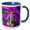 Blue/White, variant on 3drose, Fierweed, Evening Primrose Flower - Na01 Fzu0009 - Frank Zurey, 15oz Two-tone Yellow Mug