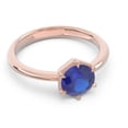 thumbnail image 3 of 2.00 Carat Round Cut Blue Sapphire Gemstone Stunning Anniversary Ring for Ladies Solid 18K Rose Gold Size 5 by Diamond-Capitals, 3 of 8