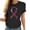 Black, variant on Womens Tops Plus Size Short Sleeve Short Sleeve Crew Neck Printed Pull-On Pullover Loose Black S