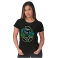 thumbnail image 4 of Vintage The Smurfs Cartoon Neon Sign Women's T Shirt Ladies Tee Brisco Brands S, 4 of 5