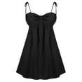 thumbnail image 7 of POTETI Womens Dresses Solid Color Sleeveless Womens Sun Dresses Casual Strap Mini Knee Length Club Party Dresses, 7 of 7