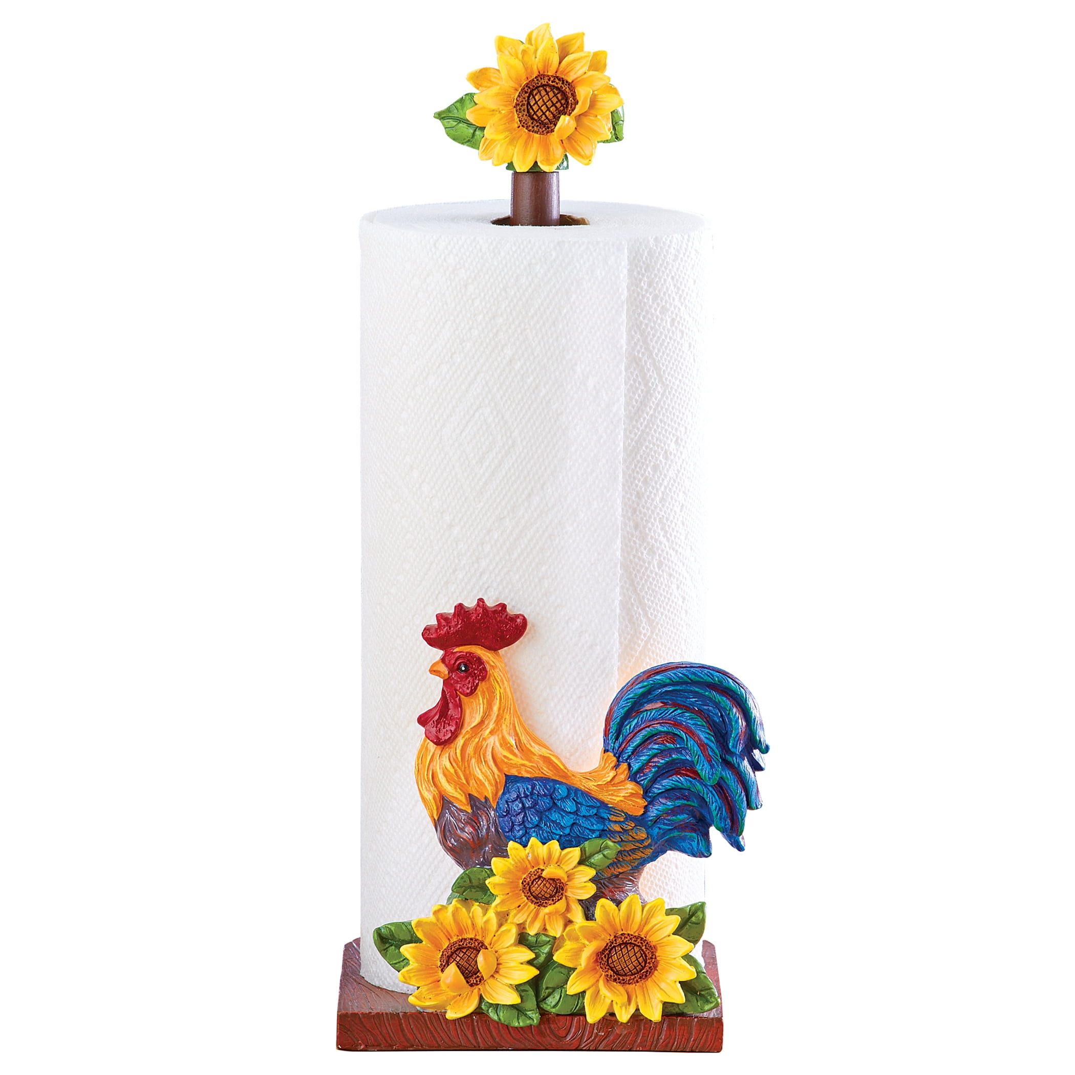 Sunflower Paper Towel Holder Black Metal Rustic Stand for Countertop Farmhouse Paper Towel Holder Stuff Sunflower Kitchen Decor and Accessories for Decorations