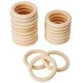 thumbnail image 3 of 2x Anillos De Dentición De Madera De Arce Natural Anillos De Madera Para Mordedor De Bebé 55 Mm Hugo Anillos de madera para mordedores, 3 of 10