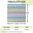 thumbnail image 2 of Pioneer Flower Floral Print Pattern Square Fitted Tablecloth with Elastic Edge,Square Table Cover,Washable Elastic Table Cover for Home Kitchen Party Decor 34"x34", 2 of 6