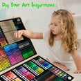 thumbnail image 5 of KINSPORY 260 Pack Drawing Painting Colouring Art Set, Deluxe Wooden Art Supplies Crafts, Gift for Artist Beginners Kids Girls Boys, 5 of 7
