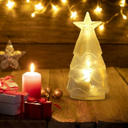 

FORYULIK Christmas Mini Christmas Tree Night Light Christmas Tree Shape Warm Yellow Light To Create A Warm Atmosphere Suitable for Living Room Bedroom and Bathroom 265 Home