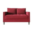 thumbnail image 3 of Castle Place Classic Linen Upholstered Loveseat, Red, 3 of 7