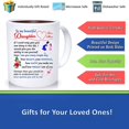 thumbnail image 2 of To My Daughter Love From Mom 11 Oz Coffee Mug Beautiful Birthday Gift For Daughter, Christmas Gift Ider For Daughter From Mother, Ceramic Novelty Coffee Mug, Tea Cup, Gift Present For Bi, 2 of 2