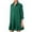 Dark Green #70, variant on Women's Tunic Mini Shirt Dress Cotton Long Sleeve Ruffle Hem Dress Button Up Shift Chambray Dresses Beige S