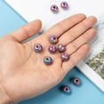 thumbnail image 5 of Handmade Porcelain European Beads Large Hole Beads Pearlized Rondelle Orchid 12x9mm Hole: 4mm, 5 of 7