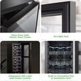 thumbnail image 3 of NutriChef PKCWCDS245 24 Bottle Fridge  Dual Zone Chiller  Adjustable Temperature 41F to 64F  Ultra Quiet Operation  Wine Cooler for Home, & Office  Free Standing 39x11x23 in Black, 3 of 7
