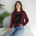 thumbnail image 7 of Rose Cutout Unisex Heavy Blend Crewneck Sweatshirt, 7 of 7
