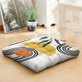 thumbnail image 4 of Symmetrical Floor Pillow 22x22 Inch Square Boho Cushion, Geometric Design, Dutch Velvet for Tatami & Lounge, 4 of 7