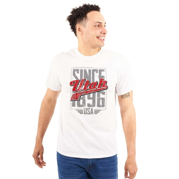Utah UT Vintage Athletic Letters Men's Graphic T Shirt Tees Brisco Brands S