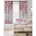 thumbnail image 2 of Pink Eucalyptus Leaves Blackout Curtains 63 Inches Length, Botanical Farmhouse Rustic Wood Window Treatment Thermal Insulated Drapes for Bedroom Living Room 2 Panels 84x63 Inches, 2 of 8