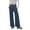 Dark blue, variant on Womens Wide Leg Sweatpants High Waisted Baggy Pants Drawstring Athletic Joggers All Women Casual Linen Pants 30"/32"/34"/36" Inseam Waist Beach Summer Trousers with Pockets Beige L