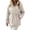 #0412-Beige, variant on Women Solid Zip Up Hooded Drawstring Waist Pocket Long Sleeve Casual Jacket Blue L Gift