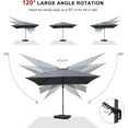 thumbnail image 2 of PURPLE LEAF Parasol Déporté 10 X 10 Pi Inclinable Gauche-Droite Pivotant Carré pour Terrasse Extérieure Grand Parasol Déporté en Aluminium avec Rotation à 360° Parasol de Piscine Ajustable, Gris Pâle, 2 of 12