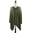 thumbnail image 5 of Styles I Love Women Ultra Soft Knit Poncho Sweater Pullover Cardigan Lightweight Wrap Topper for All Season (Olive), 5 of 7