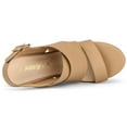 thumbnail image 4 of Women's Platform Heels Ankle Strap Wedges Sandals, 4 of 7
