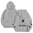 thumbnail image 3 of Cnbwig Women's Sweatshirts Trendy Hoodie Oversized Hooded Dog Paw Printed Sweatshirt Long Sleeve Pullover Soft Loungewear Streetwear Top Shirts Tops Casual Blouses A-Grey 3XL, 3 of 6