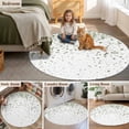 thumbnail image 6 of Green Polka Dot Round Area Rugs 3 ft, Watercolor Green Gradient Washable Small Area Rug with Non-Slip Sturdy Edge Binding Round Front Door Mat Floor Carpet for Entryway, 6 of 9