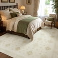 thumbnail image 3 of TURCURNO Beige 10x14 Area Rug, Vintage Boho Medallion Large Living Room Rug Washable Non Slip Low Pile Rug Distressed Rug Indoor Retro Carpet for Bedroom Dining Room Office, 3 of 11