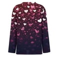 thumbnail image 7 of Lumtrix Valentine Shirts for Women Love Heart T Shirt Long Sleeve Valentines Gift Shirt Casual Crew Neck Tee Plus Size Side Split Tops Wine M, 7 of 7