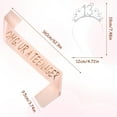 thumbnail image 4 of Faja de cumpleaños de tela Qarigey Mikccer oro rosa Accesorio elegante y delicado para niñas 13 años, 4 of 6