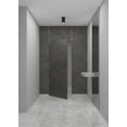 thumbnail image 3 of Invisible Solid Hidden Door with Handle | Planum 0010 Pietra with Black Hidden Frame 30" x 96" Left-hand Outswing Black Frame | Concealed Hinges Lock Handle | Modern Frameless Doors, 3 of 6