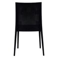 thumbnail image 2 of LeisureMod Mace Mid-Century 3-Piece Outdoor Dining Set Stackable Chairs with Square Table, Stylish and Comfortable Modern Weave Design Dining Set (White/Black), 2 of 14