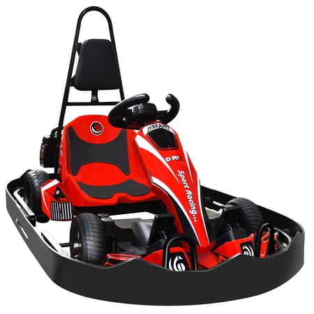 JYXKART G1 Go Kart, Electric Pedal Go Kart Build in 350W*2 AC Brushless Motor with 36V8A Removable Lithium Battery, 40km/h High Speed Racing Indoor Drifting Go Karts for Kids Ages 6-18