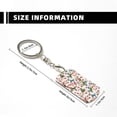 thumbnail image 3 of Uemuo Watercolor Floral With Butterflies Pattern Rectangular Metal Keychain - Durable, Stylish, and Personalized Key Ring for Men and Women,Engraved Keychain,Gift Slim Sturdy Keychain, 3 of 7