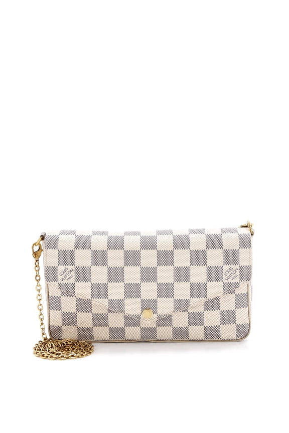 Pre-Owned Felicie Pochette Damier By Rebag