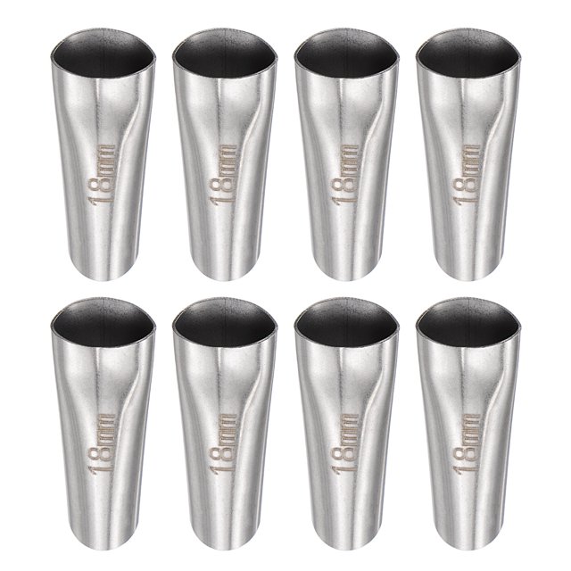 Unique Bargains 8Pack Buses de Calfeutrage, Outil de Buse de Calfeutrage Réutilisable en Acier Inoxydable de 18 Mm de Largeur