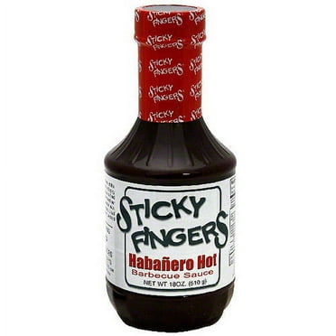 Sticky Fingers Smokehouse Habanero Hot Barbeque Sauce, 18 oz (Pack of 6)