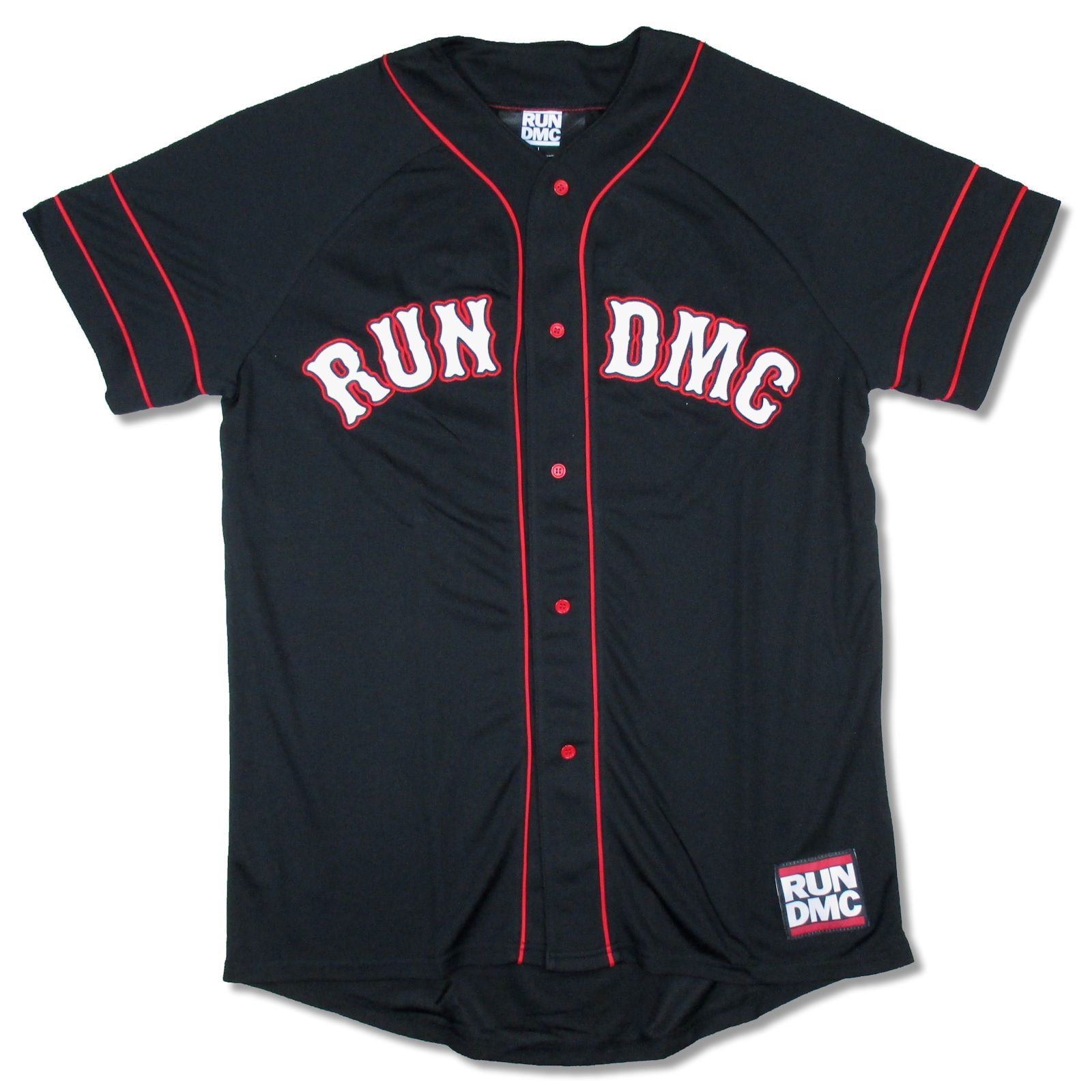 Run DMC Hollis 82 Black Baseball Jersey 