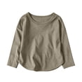 thumbnail image 2 of Ynynloco Kids Boys Long Sleeve Crewneck T-Shirts Tee Tops Fall Fashion Shirt Tops 5-14 Years, 2 of 8