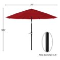 thumbnail image 4 of Pure Garden 50-100-R Patio Umbrella, Shade with Easy Crank and Auto Tilt Outdoo, 10', Red, 4 of 4