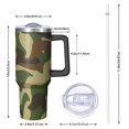 thumbnail image 3 of Camouflage 40oz Tumbler– Stainless Steel Insulated Tumbler with Handle and Straw, Large Capacity Travel Cup for Hot & Cold Drinks, 3 of 6