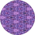thumbnail image 1 of Ahgly Company Machine Washable Indoor Round Transitional Heliotrope Purple Area Rugs, 3' Round, 1 of 7