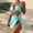 Sky Blue, variant on Oalirro Gift for Her Tankini Swimsuits for Women Women's Solid Bikini Strap Bikini Deep V Split Swimsuit Set Three-piece Swimming Suit Sky Blue