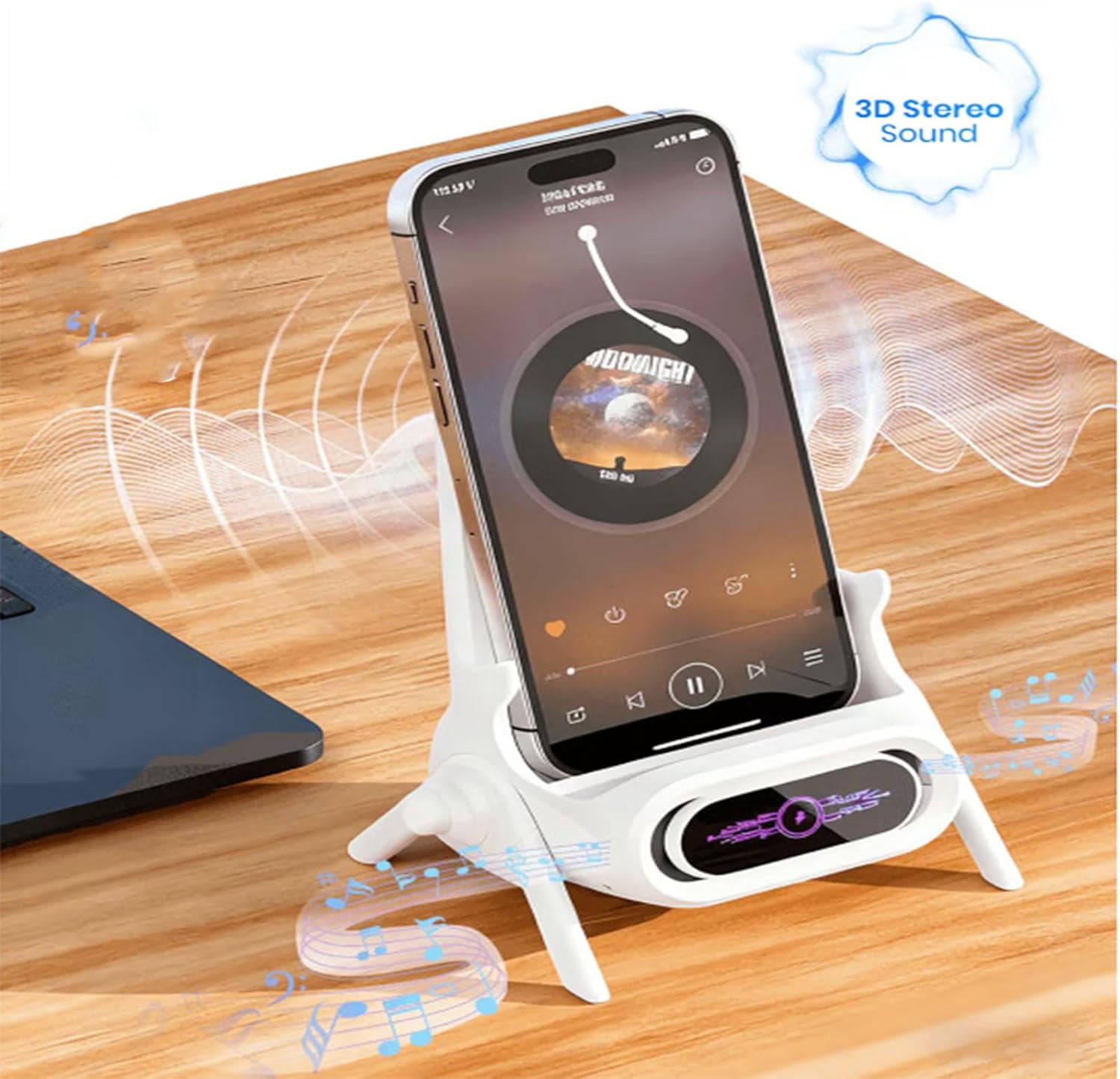 Multifunctional Wireless Fast Charger Phone Stand, Mini Chair Wireless Fast Charger Multifunctional Phone Holder, Cute Chair Shape Phone Charger Stand, Adjustable Desktop Phone Stand Charging (Pink)
