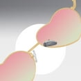 thumbnail image 6 of Women's Stylish Heart-Shaped Polarized Sunglasses UV400 Protection- Gold Frame - Pink Yellow Lens, 6 of 7