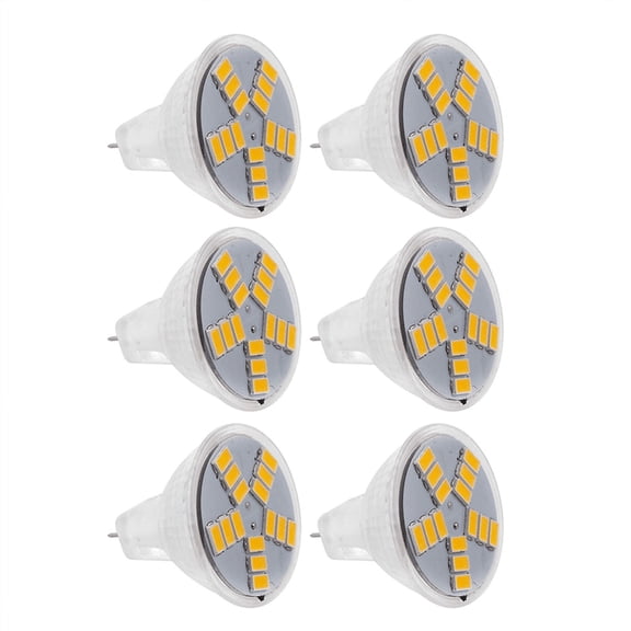 6X 7W MR11 GU4 600LM LED Bulb Lamp 15 5630SMD Warm White Light