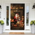 thumbnail image 4 of kladzum 2025 Christmas Door Cover Decorative Door Curtain Christmas Door Covers Vintage Christmas Decorations for House Door, Living Room Bedroom Kitchen Bathroom, 4 of 9