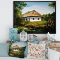 thumbnail image 2 of Designart 'Traditional Cottage At Sunrise In Summer' Traditional Framed Canvas Wall Art Print, 2 of 5