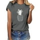thumbnail image 1 of MHFRRA Camiseta de Manga Corta con Estampado de Cristal de Colores para Mujer, Informal, de Moda de Verano Gris, 1 of 3